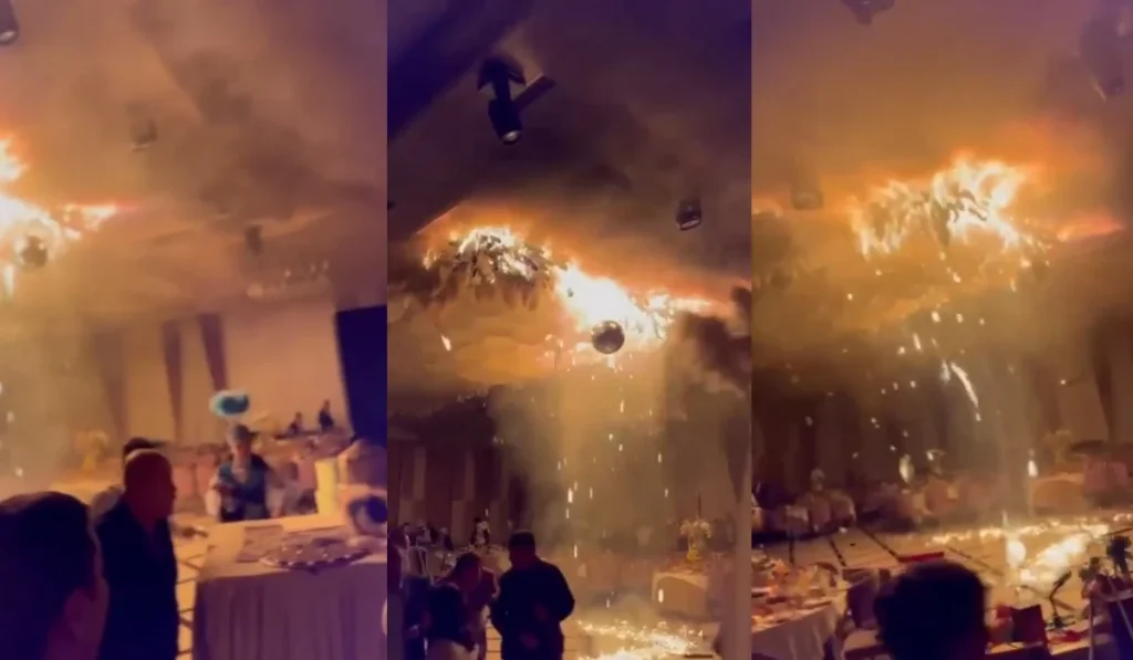 Қазығұртта дәл той кезінде отшашудан бола өрт шығып, қонақтар жапатармағай қашқан (ВИДЕО)