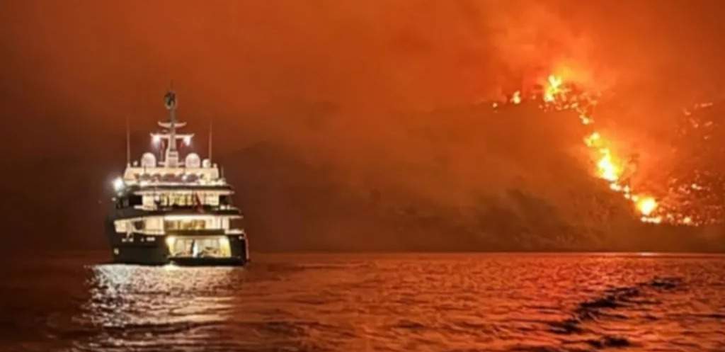 Грекиядағы орман өрті: яхта экипажы қамауға алынды