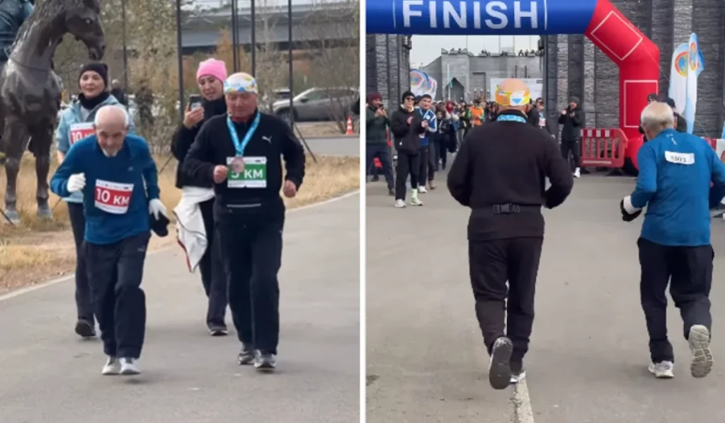 Астанадағы марафонда 82 жастағы қарияның төзімділігі жұртты таңғалдырды (ВИДЕО)