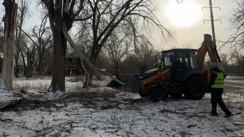 В Конаеве после сильного ветра объявили режим ЧС Конаев после ветра