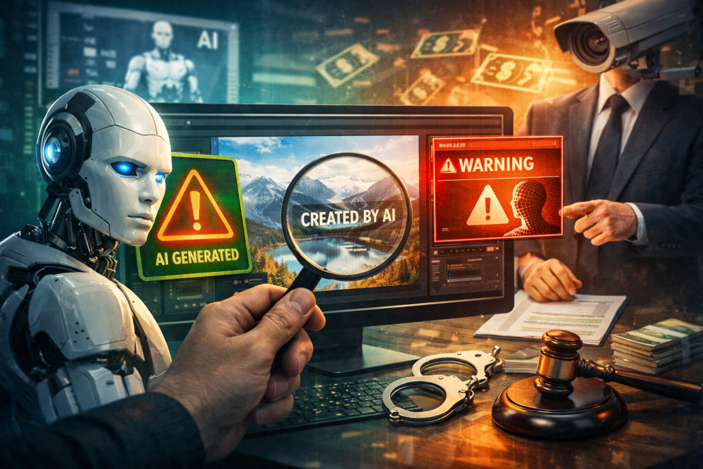 ЖИ контентіне міндетті белгі және айыппұлдар Жасанды интеллект