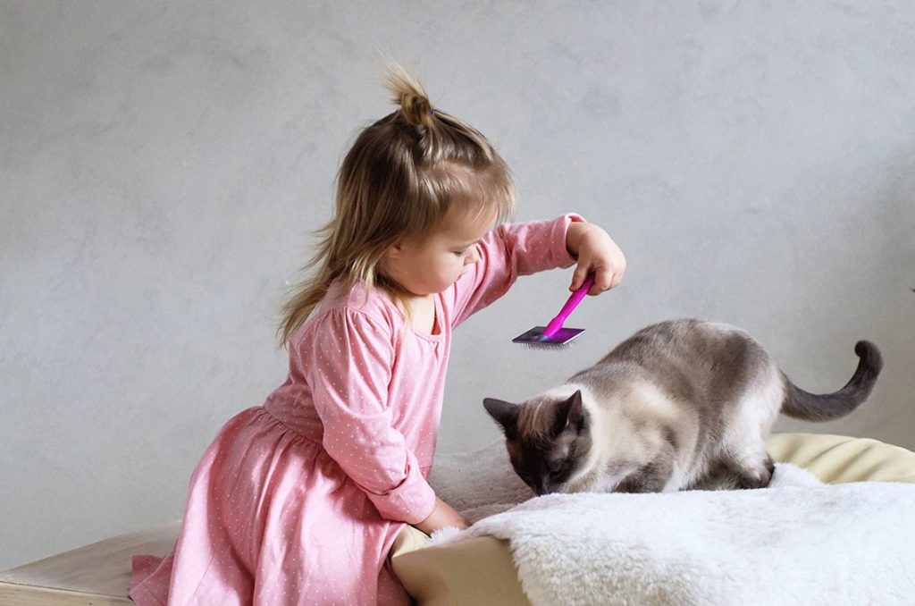 Девочка с кошкой