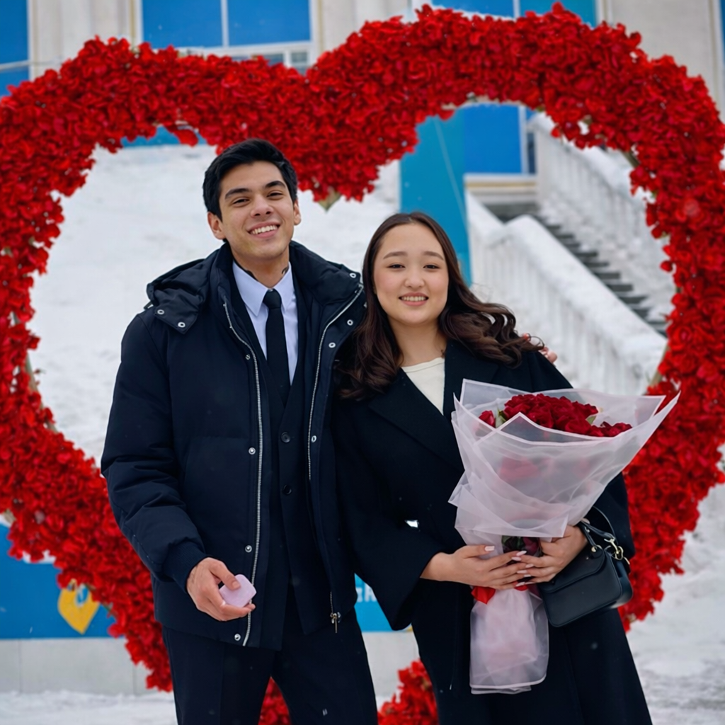 Дважды «да»: у избирательного участка в Астане девушке сделали предложение