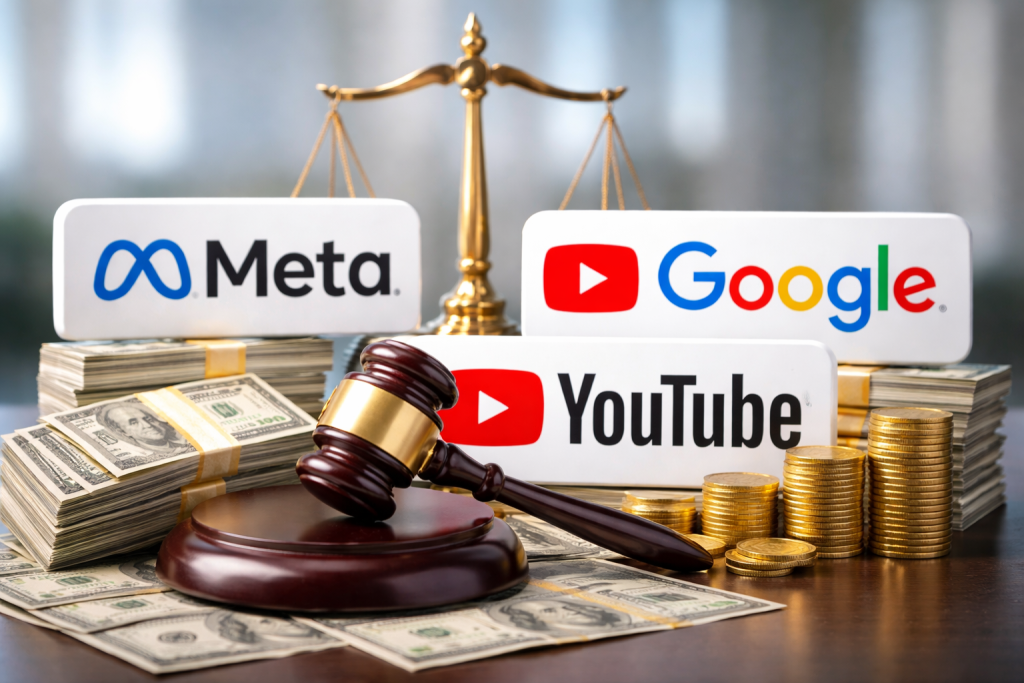 әлеуметтік желі тәуелділігі өтемақы Meta, Google, Instagram, YouTube, сот, өтемақы, тәуелділік
