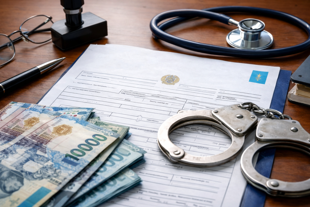 Жалған еңбекке жарамсыздық парағы үшін жаза тағайындалды