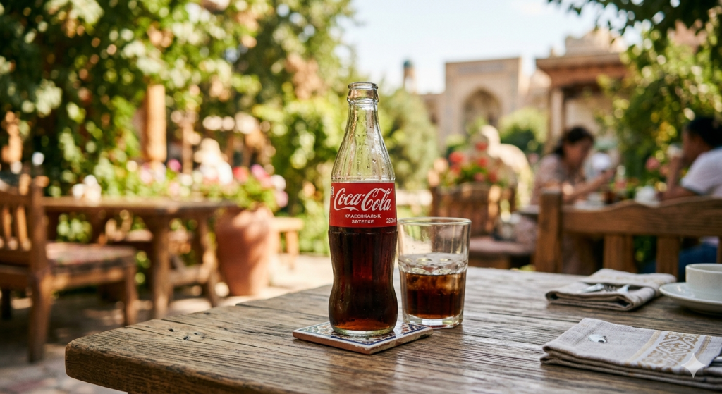 Шымкентте Coca-Cola-ның көшірмесі сатылған Шымкенттегі жасанды Coca-Cola