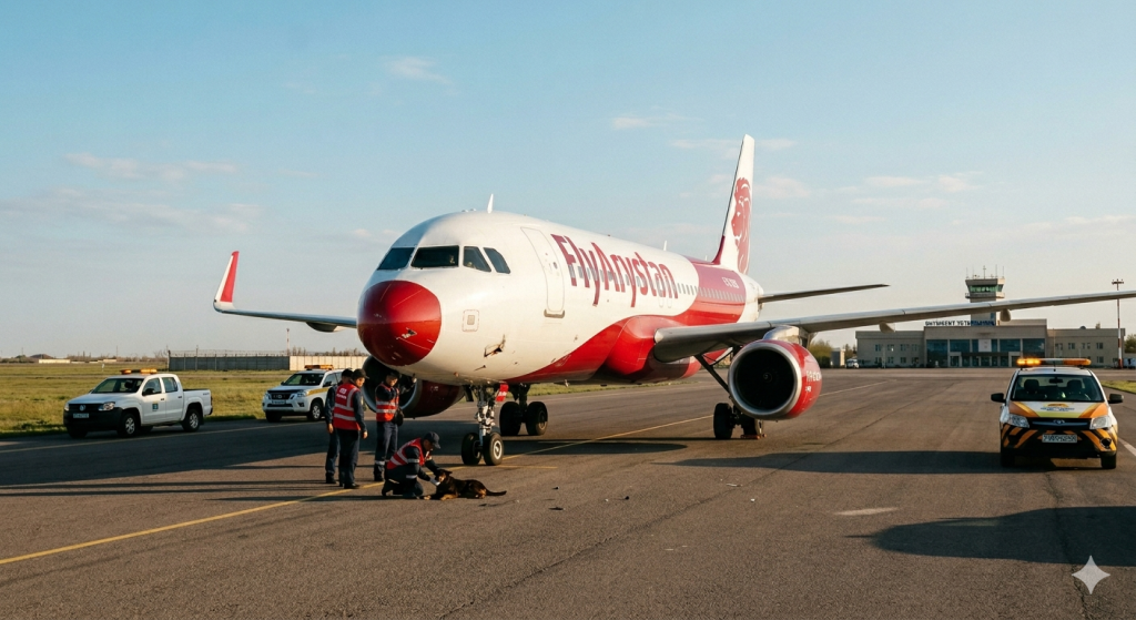 Шымкентте FlyArystan ұшағы итті қағып кетті FlyArystan ұшағы