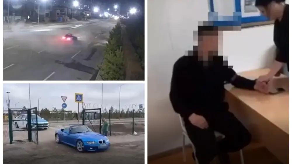 Астанада көшеде дрифт жасаған BMW жүргізушісі жазаланды Жүргізуші жазаланды