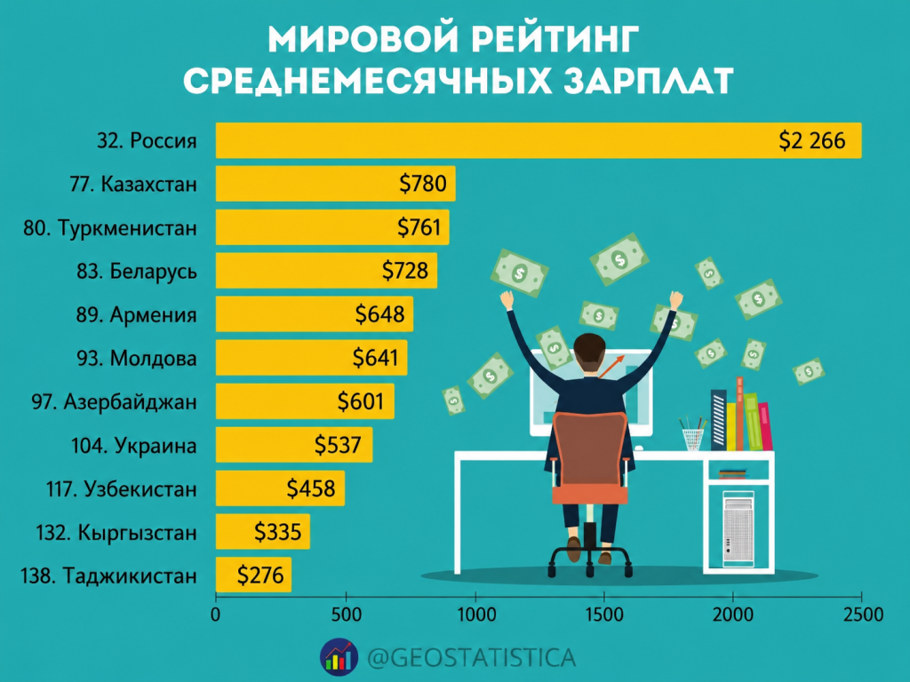 Казахстан стал лидером Центральной Азии в миров