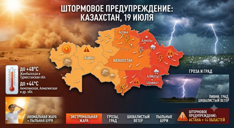 Прогноз погоды 19 июля