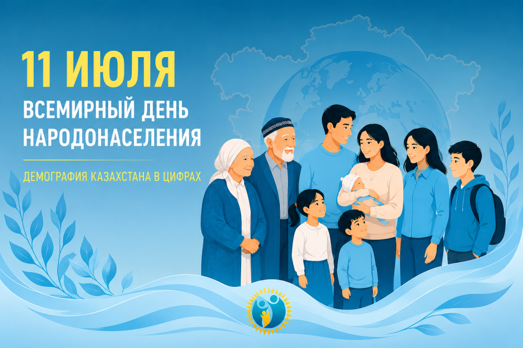 Всемирный день народонаселения отмечается 11 июля. Население Казахстана достигло 20,6 млн человек, молодежь составляет 28% жителей страны.