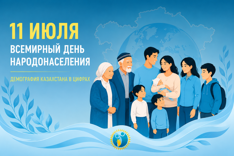 Всемирный день народонаселения отмечается 11 июля. Население Казахстана достигло 20,6 млн человек, молодежь составляет 28% жителей страны.