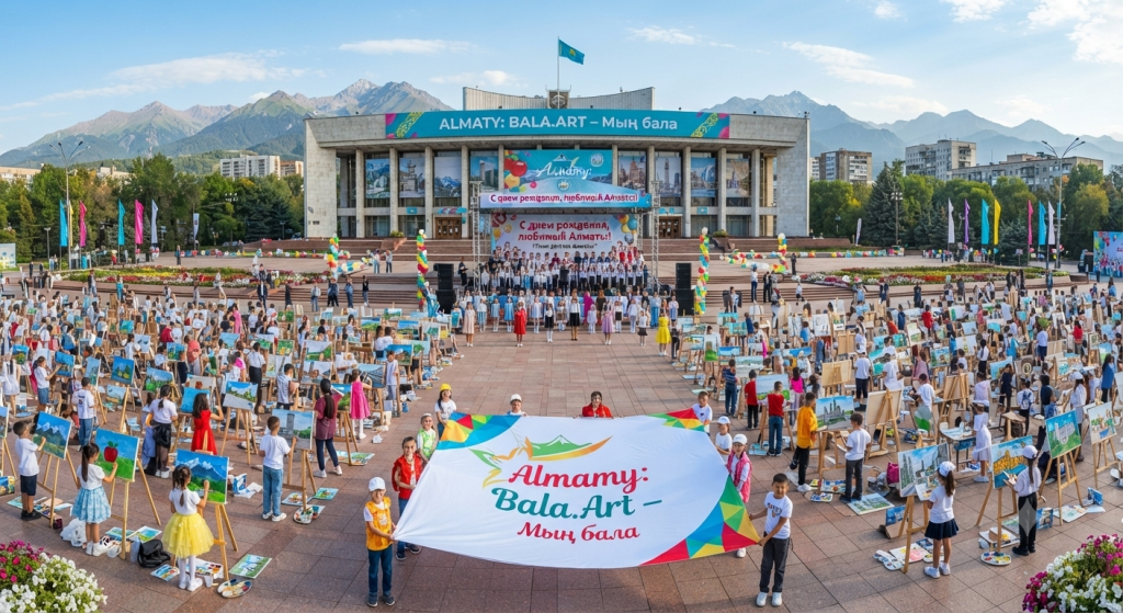1000 юных художников напишут Алматы: рекордный пленэр